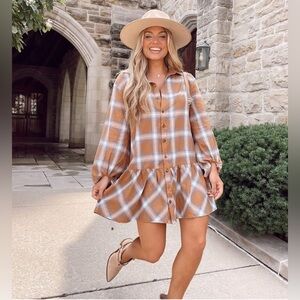 Super Cute Plaid Baby Doll Drop Waist Dress - Size Medium 🔥🔥🔥 HOST PICK 🔥🔥🔥